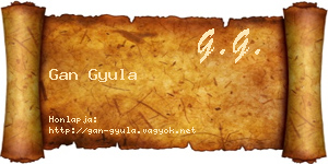 Gan Gyula névjegykártya