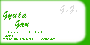 gyula gan business card